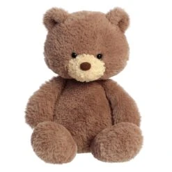 Riley The Stuffed Taupe Teddy Bear By Aurora