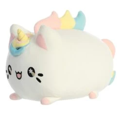 White 15 Inch Stuffed Unicorn Cat Meowchi Plush By Aurora -Stuffed Toy Store AR 14276 6