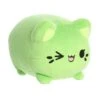 Pistachio The Green Stuffed Cat Meowchi Plush By Aurora