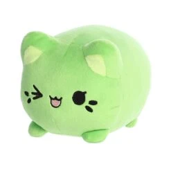 Pistachio The Green Stuffed Cat Meowchi Plush By Aurora -Stuffed Toy Store AR 14306 6
