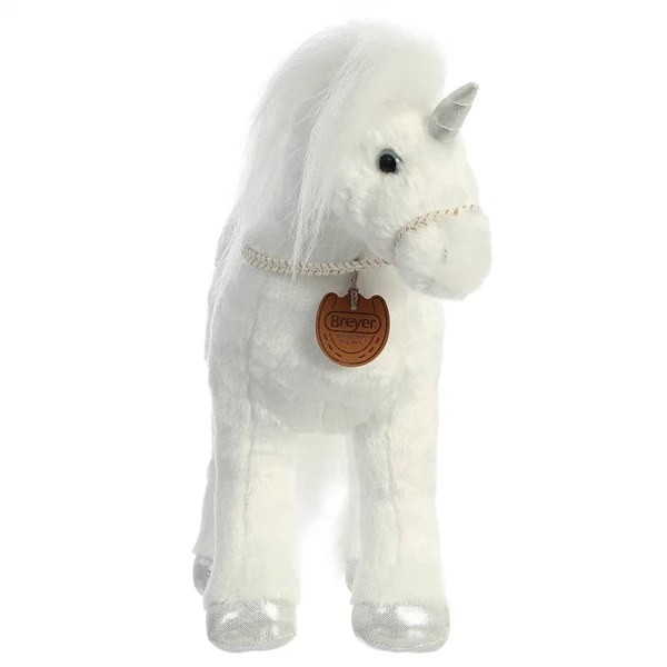 Breyer Showstoppers White Unicorn Stuffed Animal By Aurora 2 Breyer Showstoppers White Unicorn Stuffed Animal By Aurora - Image 2