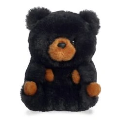 Cuddles The Stuffed Black Bear 5 Inch Rolly Pet Plush By Aurora