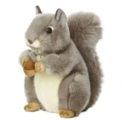Realistic Stuffed Gray Squirrel 10 Inch Plush Animal By Aurora