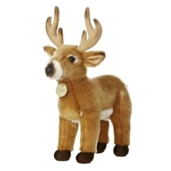 Realistic Stuffed Buck Deer 15 Inch Plush Animal By Aurora