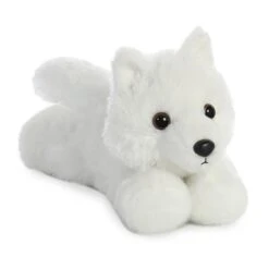Little Ghost The Stuffed White Wolf Mini Flopsie By Aurora