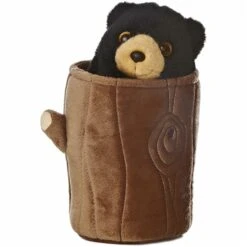 Pop Up Plush Black Bear Puppet By Aurora -Stuffed Toy Store AR 32187 4