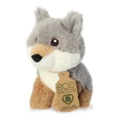 Eco Nation Mini Stuffed Wolf By Aurora -Stuffed Toy Store AR 35077 6