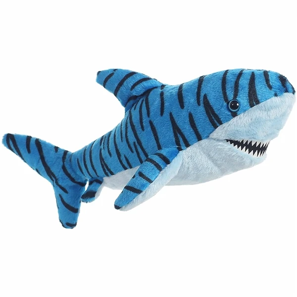 Destination Nation Blue Tiger Shark Stuffed Animal By Aurora 2 Destination Nation Blue Tiger Shark Stuffed Animal By Aurora - Image 2