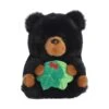 Blizzard The Stuffed Black Bear 5.5 Inch Rolly Pet By Aurora