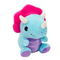 Pocket Huggables Squishy Plush Triceratops Dinosaur By Fiesta