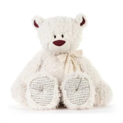Jumbo LOVED Plush Cream And Red Teddy Bear By Demdaco